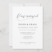 Elegante romantische kalligrafie Geloftevernieuwin Kaart (Voorkant)