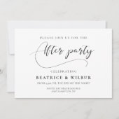 Elegante romantische kalligrafie na bruiloft kaart (Voorkant)