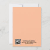 Elegante romantische kalligrafie perzik bruiloft Q Kaart (Achterkant)