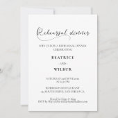 Elegante romantische kalligrafie repetitie diner kaart (Voorkant)