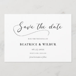 Elegante romantische kalligrafie save the date