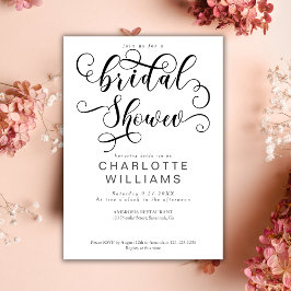 Elegante romantische kalligrafie script bruidsfees kaart