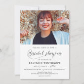 Elegante romantische kalligrafie Vrijgezellenfeest Kaart (Voorkant)