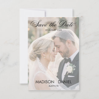 Elegante Romantische Klassieke FOTO SAVE THE DATE