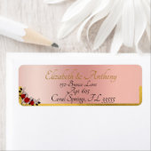 Elegante romantische koppels Roos gouden bruiloft Etiket (Insitu)