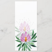Elegante Romantische Lavendel Lotus Menu (Achterkant)