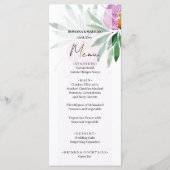 Elegante Romantische Lavendel Lotus Menu (Voorkant)