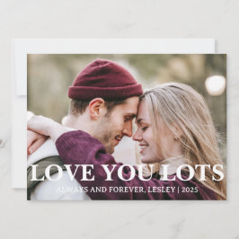 Elegante romantische liefde paar Valentijnsdag fot Feestdagenkaart