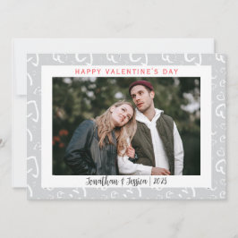 Elegante romantische liefde paar Valentijnsdag fot Feestdagenkaart