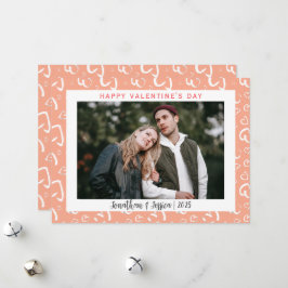 Elegante romantische liefde paar Valentijnsdag fot Feestdagenkaart