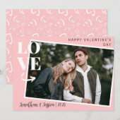 Elegante romantische liefde paar Valentijnsdag fot Feestdagenkaart (Voorkant / Achterkant)