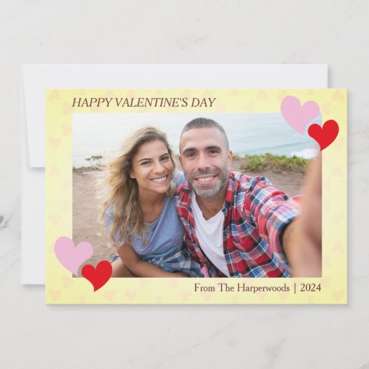 Elegante romantische liefde Valentijnsdag paar fot Kaart (Voorkant)