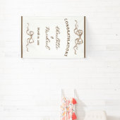 Elegante Romantische Lint Bruiloft Spandoek (Insitu)