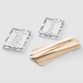 Elegante romantische marine blauw goud botanische handwaaier (Niet-gemonteerd)