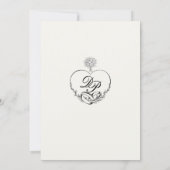 Elegante Romantische Monogram Classy Huwelijksuitn Kaart (Achterkant)