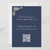 Elegante Romantische Navy Roze Tulp Bruiloft Kaart (Achterkant)