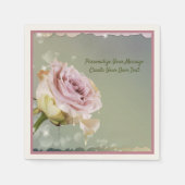 Elegante & Romantische Paarse Roos Persoonlijk Ges Servet (Voorkant)