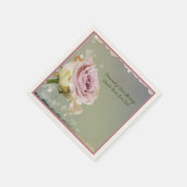 Elegante & Romantische Paarse Roos Persoonlijk Ges Servet (Hoek)