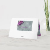 Elegante Romantische Paarse Rozen & Zilveren Uitno Kaart (Achterkant)