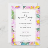 Elegante romantische perzikbloemen Waterverf kunst Kaart (Voorkant)