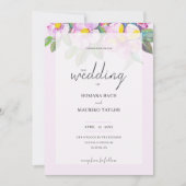 Elegante romantische perzikbloemen Waterverf kunst Kaart (Voorkant)