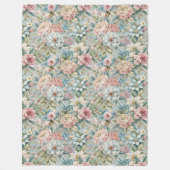 Elegante Romantische Rococo Bloemen  Charme Fleece Deken (Voorkant)