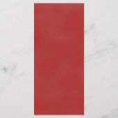 Elegante romantische rode roos zomer bloemenbruilo menu (Achterkant)