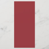 Elegante Romantische Rode Rustieke Bloem   Menu (Achterkant)