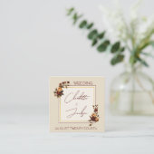 Elegante Romantische Roestige Roos Herfst Bruiloft Informatiekaartje (Staand voorkant)