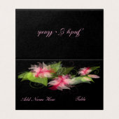 Elegante Romantische Roze Bloem Tafelplaatskaart Kaart (Buitenkant ongevouwen)