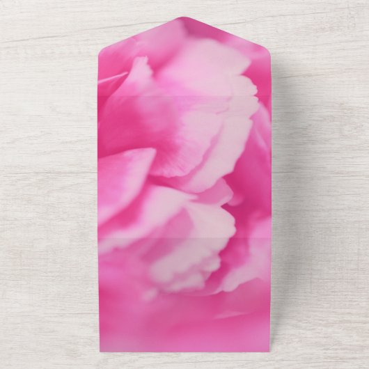 Elegante Romantische Roze Bloem Zomer Bloemen Huwe All In One Uitnodiging (Buitenkant)