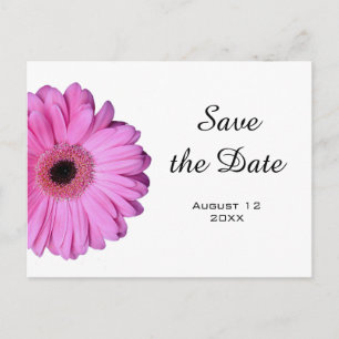Elegante Romantische Roze Gerbera Daisy Aankondigingskaart