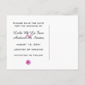 Elegante Romantische Roze Gerbera Daisy Aankondigingskaart (Achterkant)