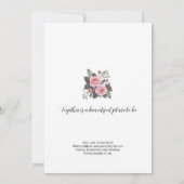 Elegante Romantische Roze Roze Tuin Roos Bruiloft Kaart (Achterkant)
