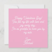 Elegante Romantische Rozen en Hart Valentijnsdag Kaart (Achterkant)