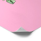 Elegante romantische Rozen en hart Valentijnsdag Poster (Hoek)