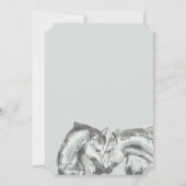 Elegante romantische rustieke dapple paarden bruil kaart (Achterkant)