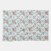 Elegante romantische  rustieke retro bloem theedoek (Horizontaal)