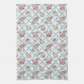 Elegante romantische  rustieke retro bloem theedoek (Verticaal)