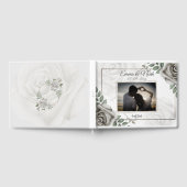 Elegante Romantische Rustieke witte rozen Huwelijk Gastenboek (Volledig)