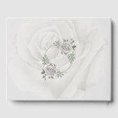 Elegante Romantische Rustieke witte rozen Huwelijk Gastenboek (Achterkant)