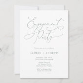 Elegante romantische Sage Green Engagement Party Kaart (Voorkant)