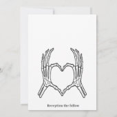 Elegante Romantische Schedel gotische bruiloft uit Kaart (Achterkant)