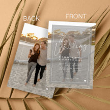 Elegante romantische script foto bruiloft