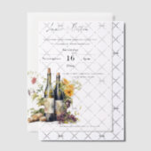 Elegante romantische script wijnmakerij bruiloft vellum uitnodigingen (Offset (Uitnodiging))