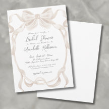 Elegante Romantische Strik Whimsical Bruidsfeest