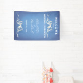 Elegante Romantische Trouwlint Welkom Spandoek (Insitu)