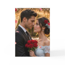 Elegante romantische trouwuitnodiging