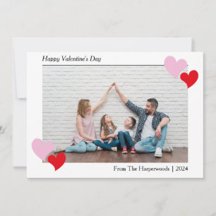 Elegante romantische Valentijnsdag paar foto Kaart