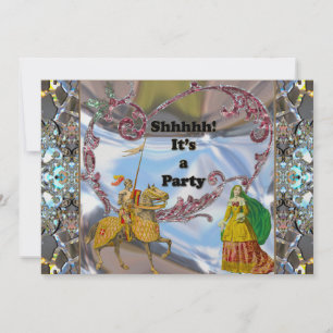 Elegante romantische verrassingsparty-uitnodiging kaart